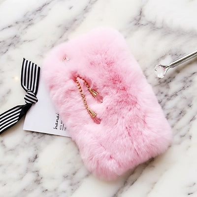 For iPhone 6 Plus & 6s Plus Rabbit Hair Fur