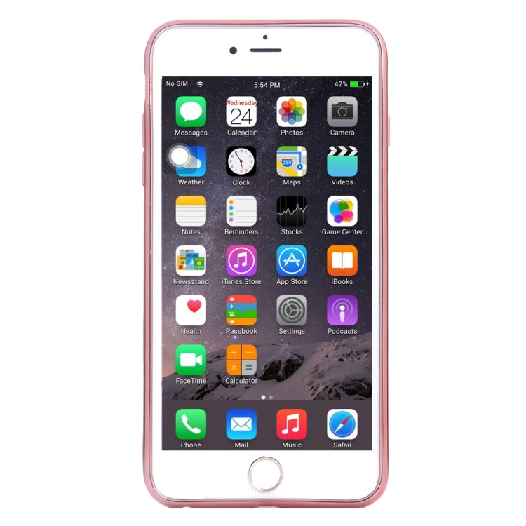 For iPhone 6 Plus & 6s Plus Electroplating Hollowed-out Diamond Encrusted TPU Protective Case