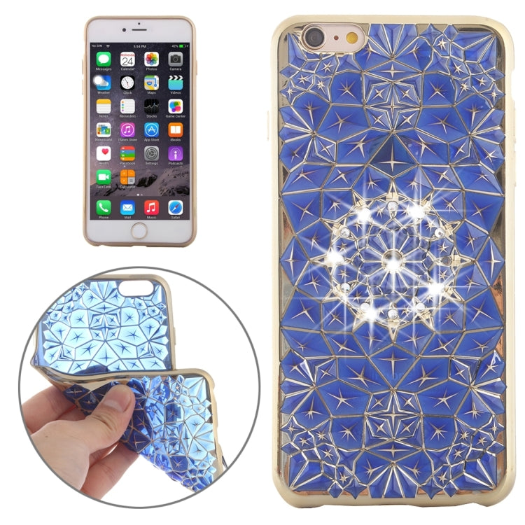 For iPhone 6 Plus & 6s Plus Diamond Texture Electroplating Diamond Encrusted TPU Protective Case