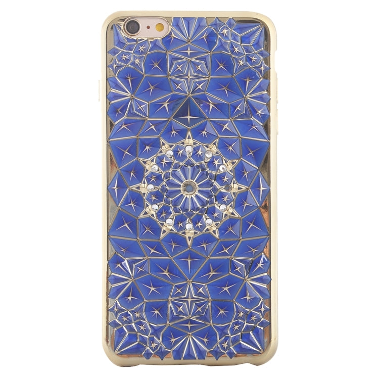 For iPhone 6 Plus & 6s Plus Diamond Texture Electroplating Diamond Encrusted TPU Protective Case