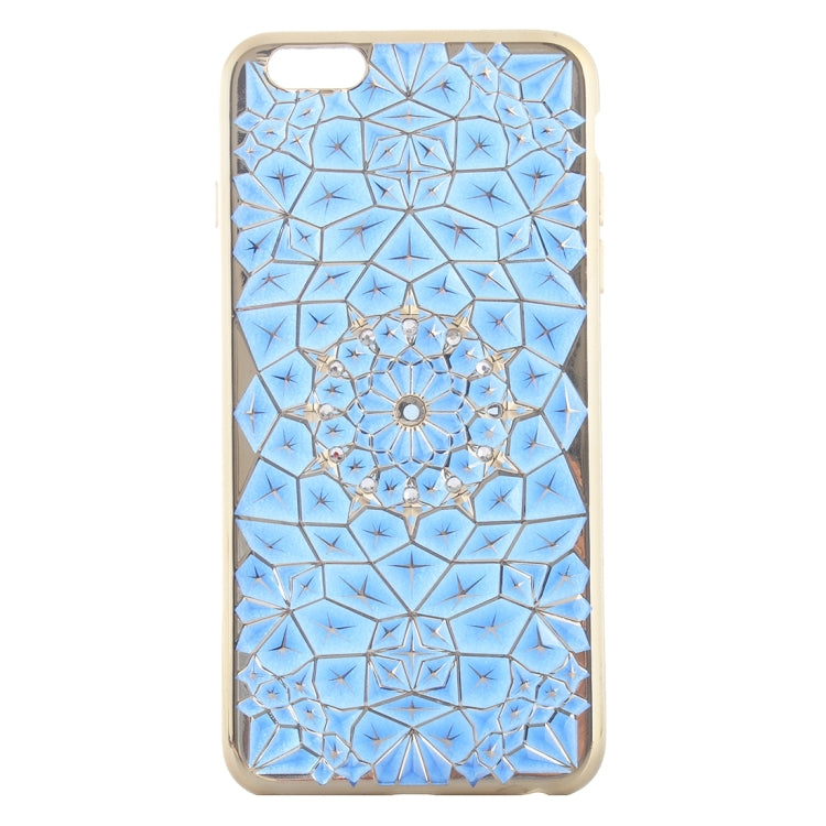 For iPhone 6 Plus & 6s Plus Diamond Texture Electroplating Diamond Encrusted TPU Protective Case