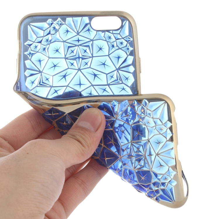 For iPhone 6 Plus & 6s Plus Diamond Texture Electroplating Diamond Encrusted TPU Protective Case