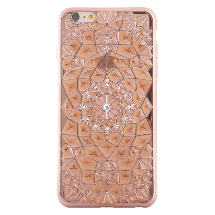 For iPhone 6 Plus & 6s Plus Diamond Texture Electroplating Diamond Encrusted TPU Protective Case