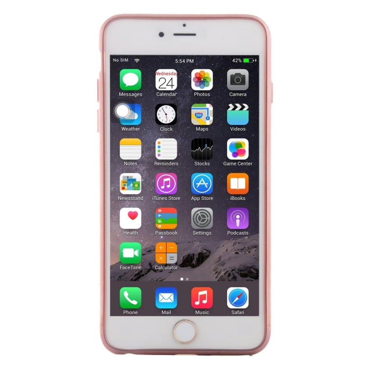 For iPhone 6 Plus & 6s Plus Diamond Texture Electroplating Diamond Encrusted TPU Protective Case