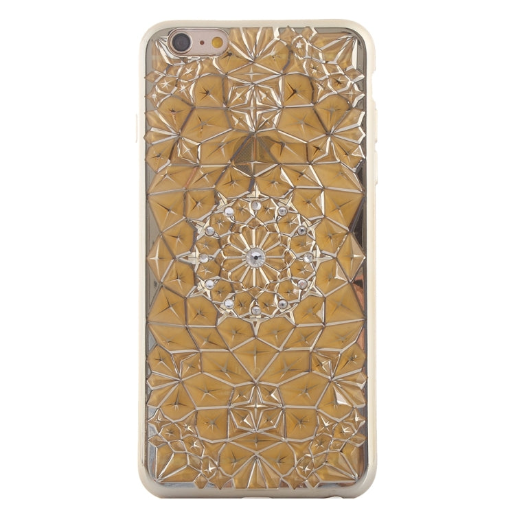 For iPhone 6 Plus & 6s Plus Diamond Texture Electroplating Diamond Encrusted TPU Protective Case