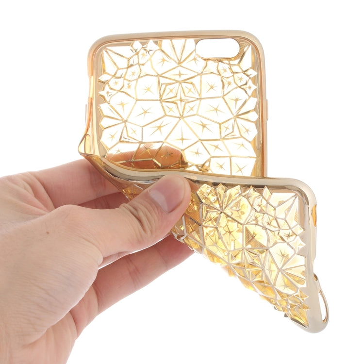 For iPhone 6 Plus & 6s Plus Diamond Texture Electroplating Diamond Encrusted TPU Protective Case