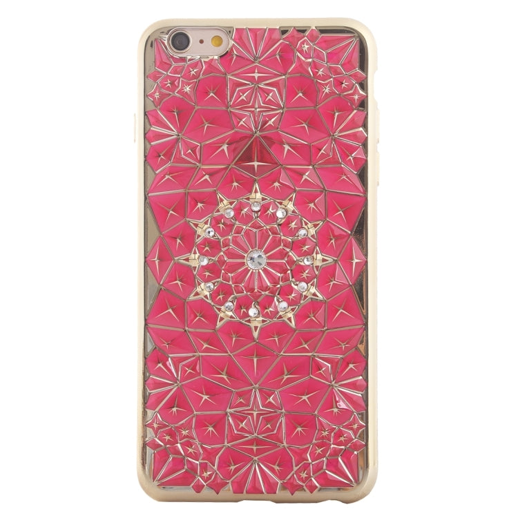 For iPhone 6 Plus & 6s Plus Diamond Texture Electroplating Diamond Encrusted TPU Protective Case