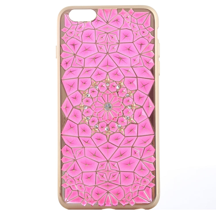 For iPhone 6 Plus & 6s Plus Diamond Texture Electroplating Diamond Encrusted TPU Protective Case