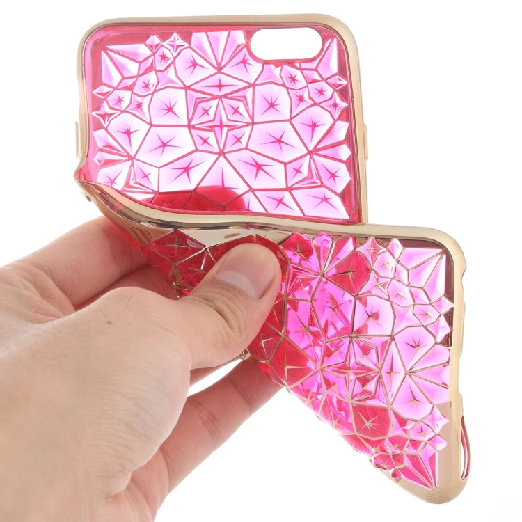 For iPhone 6 Plus & 6s Plus Diamond Texture Electroplating Diamond Encrusted TPU Protective Case