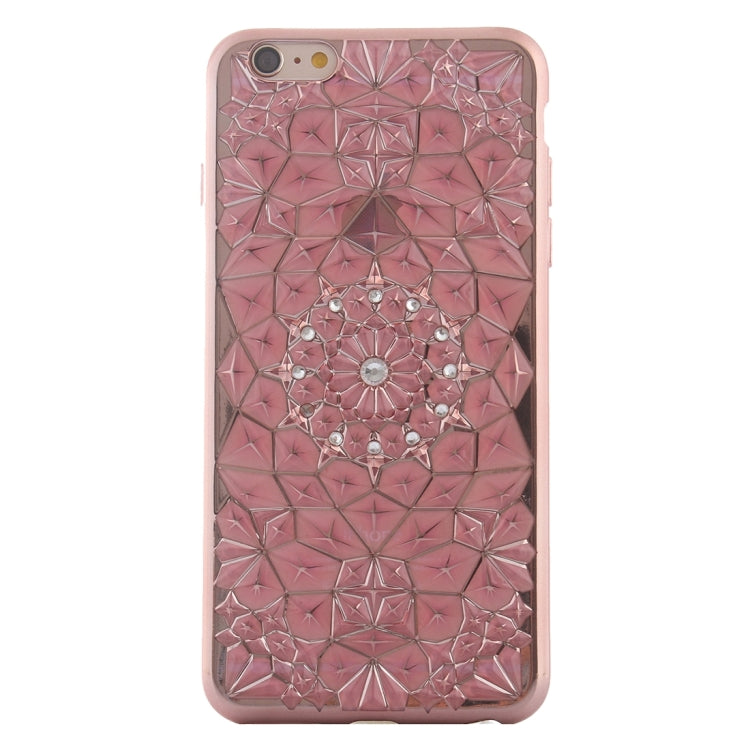 For iPhone 6 Plus & 6s Plus Diamond Texture Electroplating Diamond Encrusted TPU Protective Case