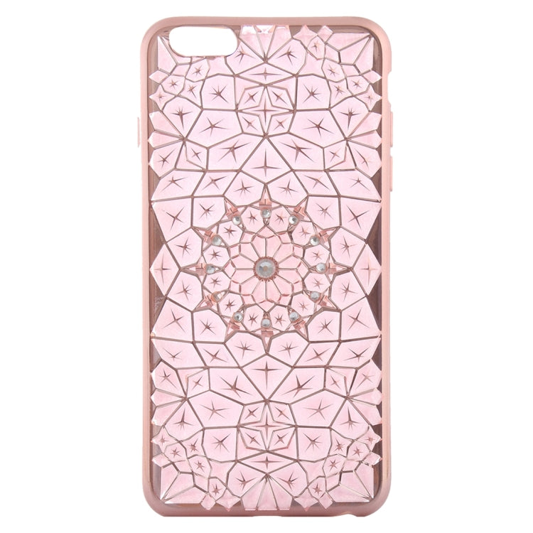 For iPhone 6 Plus & 6s Plus Diamond Texture Electroplating Diamond Encrusted TPU Protective Case