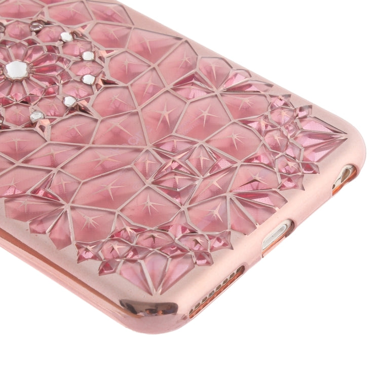 For iPhone 6 Plus & 6s Plus Diamond Texture Electroplating Diamond Encrusted TPU Protective Case