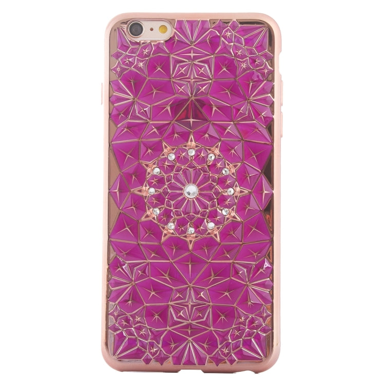 For iPhone 6 Plus & 6s Plus Diamond Texture Electroplating Diamond Encrusted TPU Protective Case