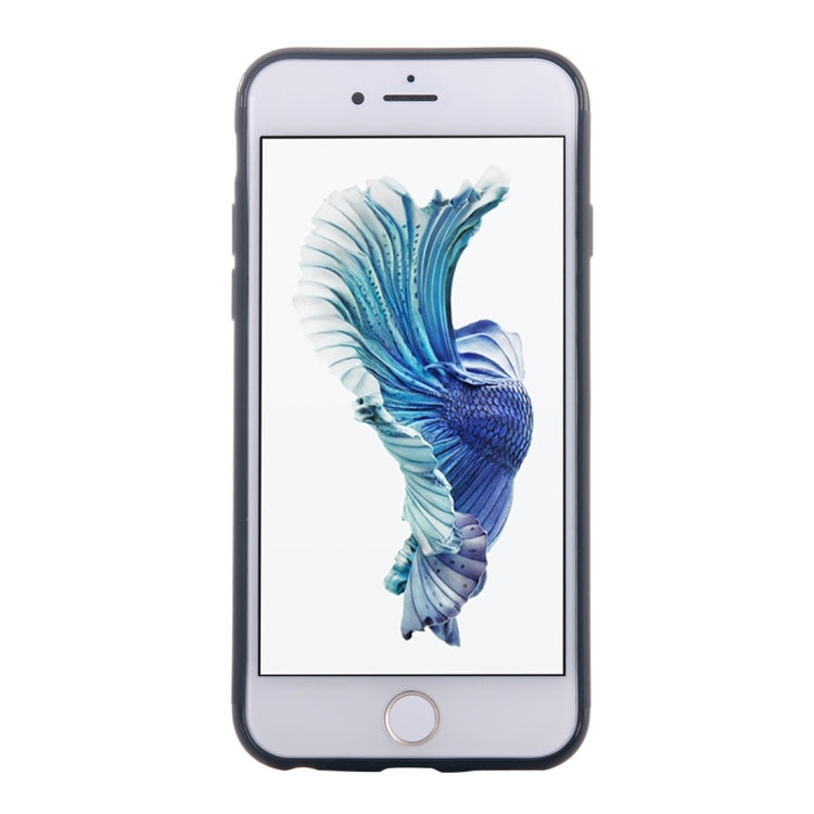 For iPhone 6 Plus & 6s Plus Ultra Thin Soft TPU Protective Back Cover Case with Ring Holder Stand