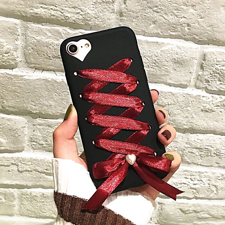 For iPhone 6 Plus & 6s Plus 3D Bowknot Ribbon Bandage Protective Back Cover Case