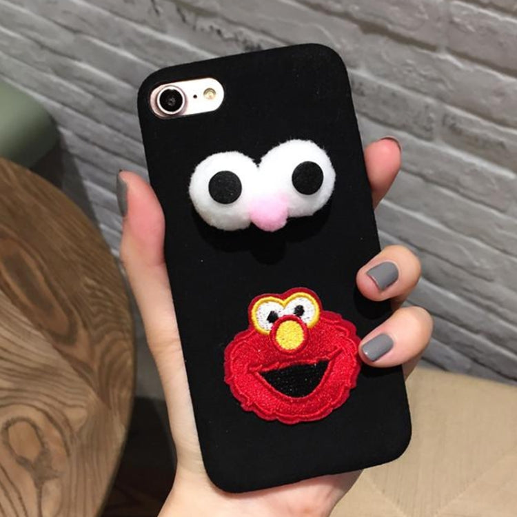 For iPhone 6 Plus & 6s Plus 3D Chick Eyes Plush Protective Back Cover Case