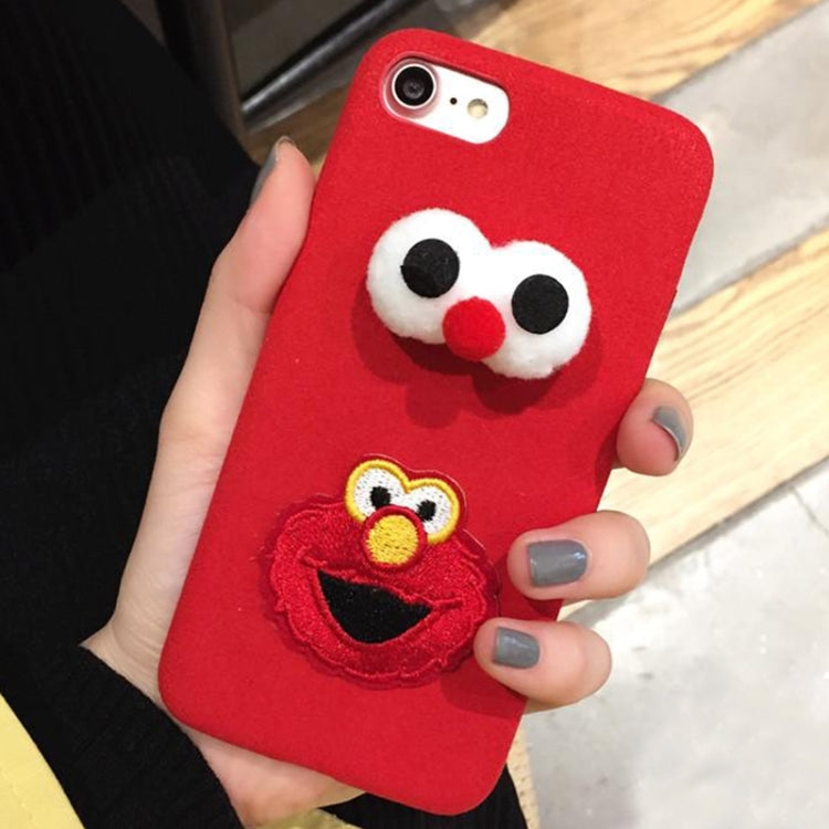 For iPhone 6 Plus & 6s Plus 3D Chick Eyes Plush Protective Back Cover Case