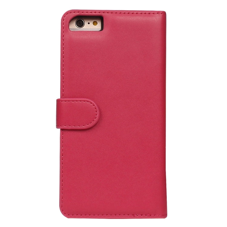 For iPhone 6 Plus Plain Weave Texture Zipper Horizontal Flip Leather Case with Detachable Back Protective Case & Card Slots & Wallet