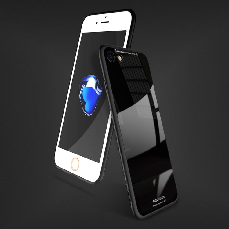 TOTUDESIGN for iPhone 6 Plus & 6s Plus TPU + PC + Glass Dropproof Protective Back Cover Case