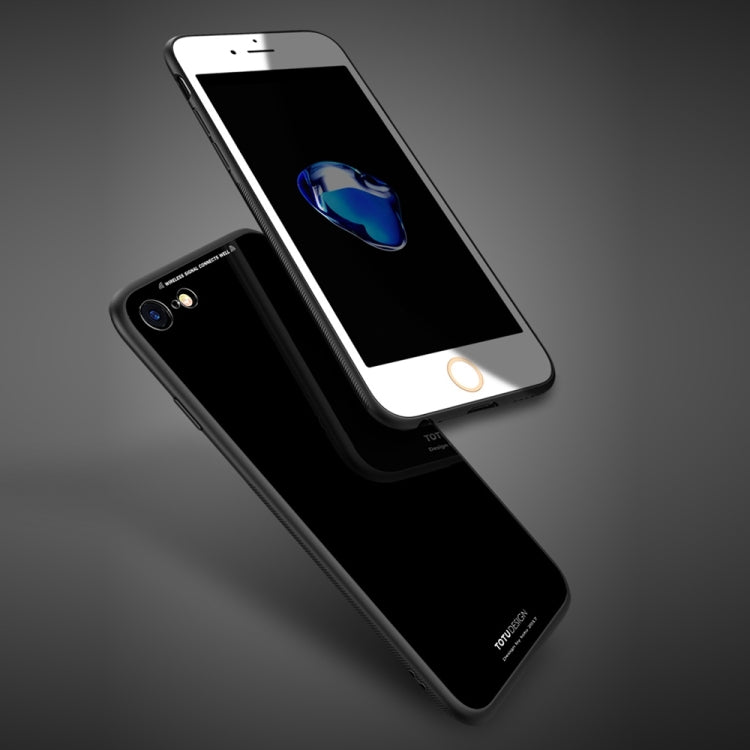 TOTUDESIGN for iPhone 6 Plus & 6s Plus TPU + PC + Glass Dropproof Protective Back Cover Case