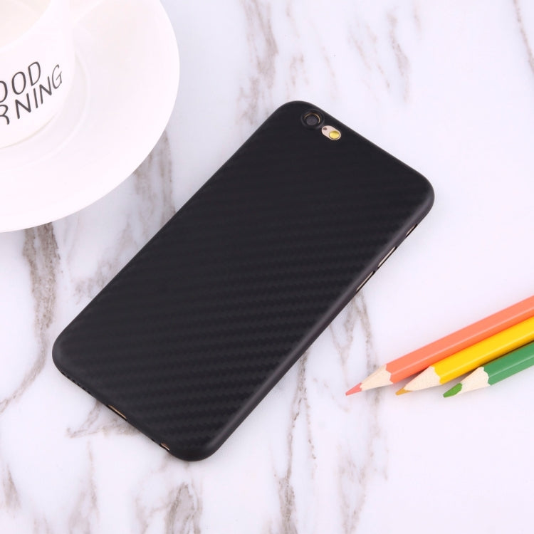 For iPhone 6 Plus & 6s Plus Carbon Fibre Texture PP Protective Back Cover Case