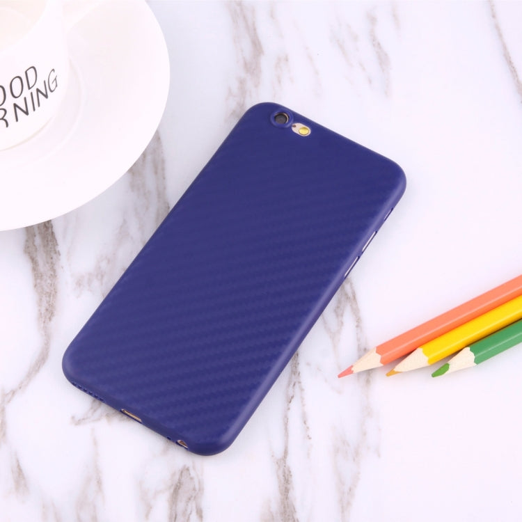 For iPhone 6 Plus & 6s Plus Carbon Fibre Texture PP Protective Back Cover Case