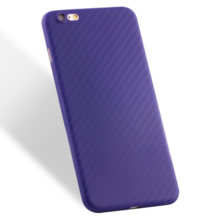For iPhone 6 Plus & 6s Plus Carbon Fibre Texture PP Protective Back Cover Case