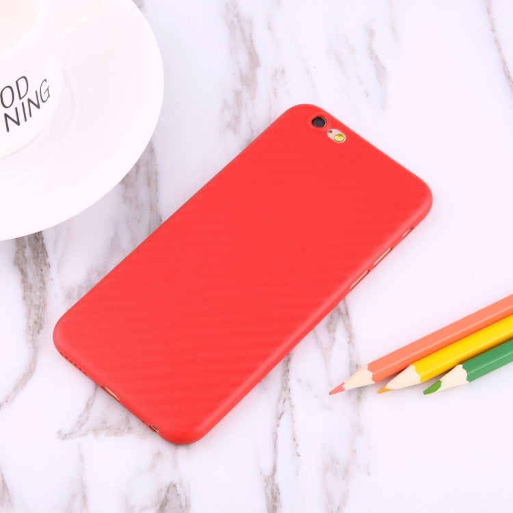 For iPhone 6 Plus & 6s Plus Carbon Fibre Texture PP Protective Back Cover Case