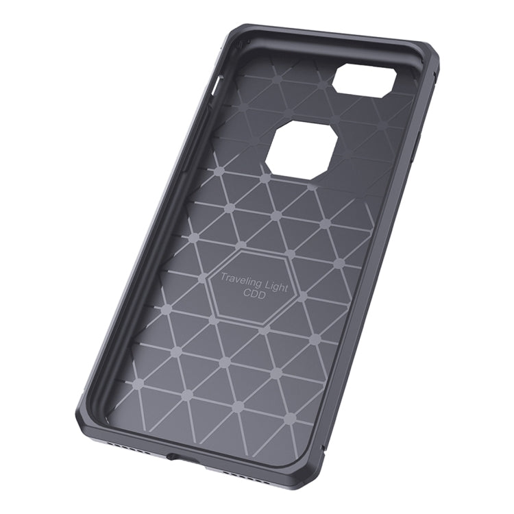For iPhone 6 Plus & 6s Plus  Brushed Carbon Fiber Texture Shockproof TPU Protective Cover Case