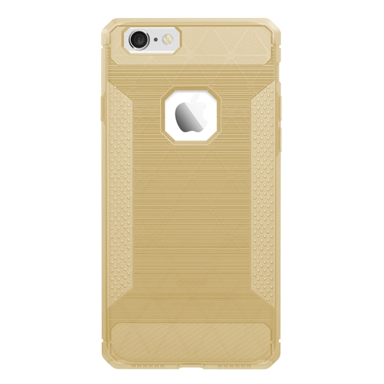 For iPhone 6 Plus & 6s Plus  Brushed Carbon Fiber Texture Shockproof TPU Protective Cover Case