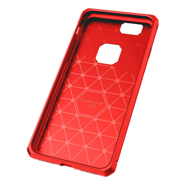 For iPhone 6 Plus & 6s Plus  Brushed Carbon Fiber Texture Shockproof TPU Protective Cover Case