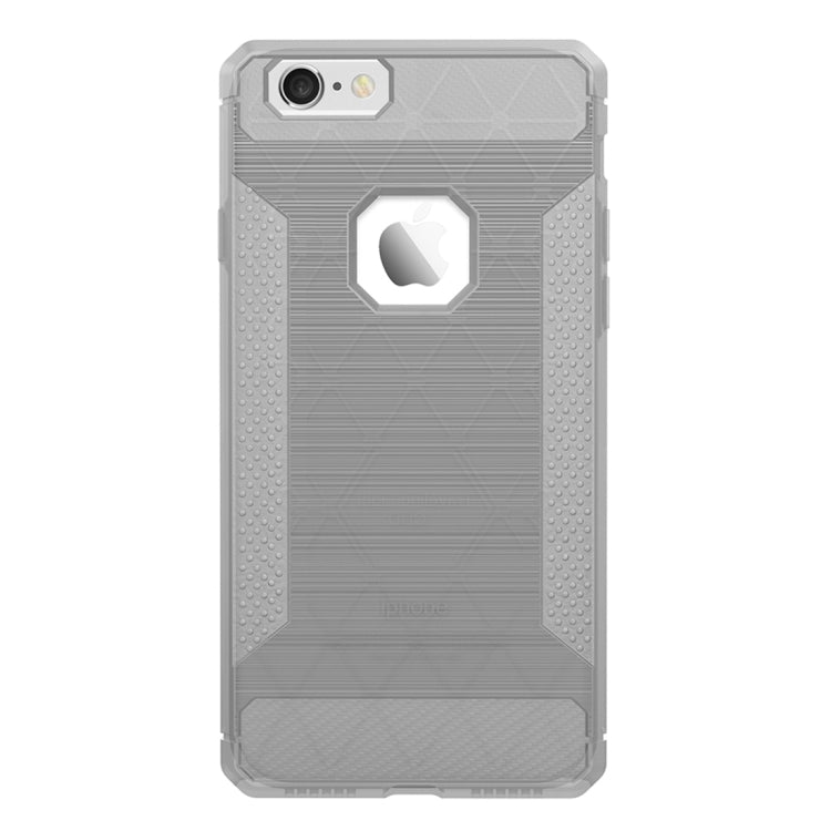 For iPhone 6 Plus & 6s Plus  Brushed Carbon Fiber Texture Shockproof TPU Protective Cover Case