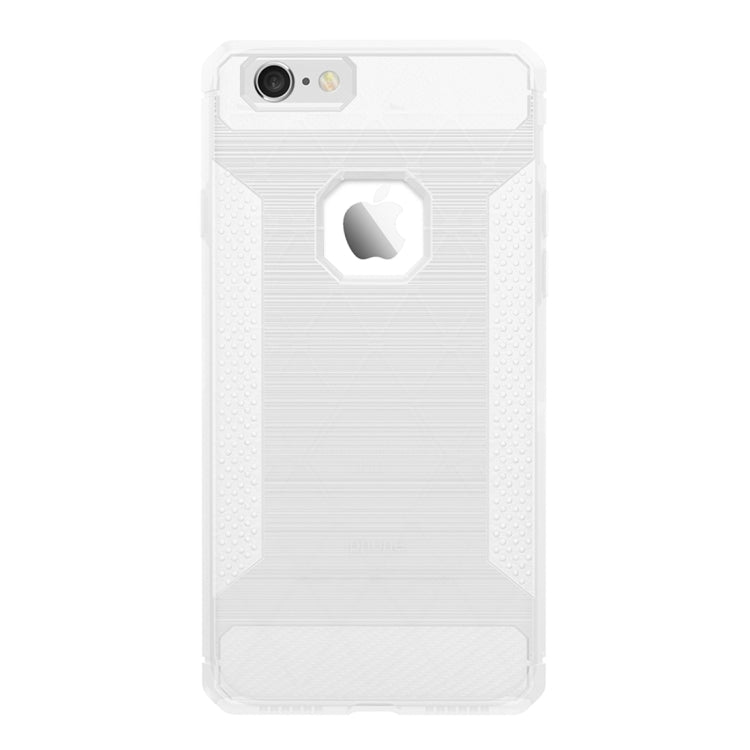 For iPhone 6 Plus & 6s Plus  Brushed Carbon Fiber Texture Shockproof TPU Protective Cover Case