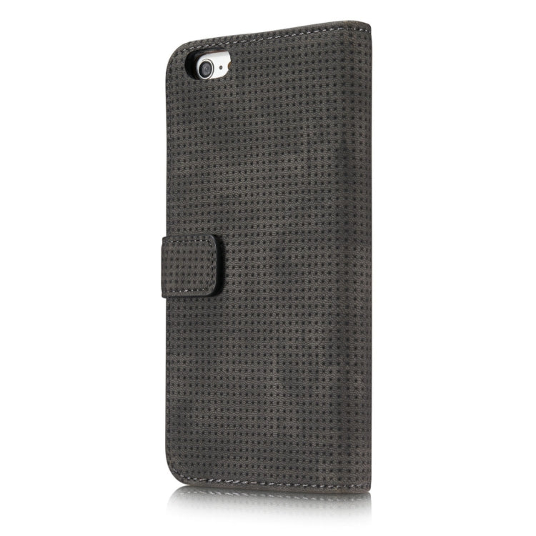 For iPhone 6 Plus & 6s Plus Retro Style Mesh Breathable Horizontal Flip Leather Case with Card Slot & Holder & Wallet