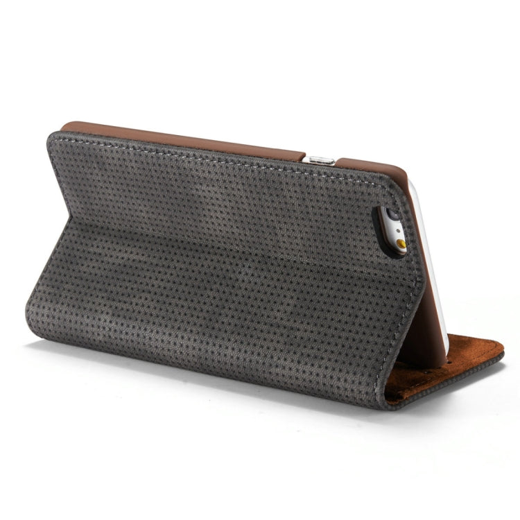 For iPhone 6 Plus & 6s Plus Retro Style Mesh Breathable Horizontal Flip Leather Case with Card Slot & Holder & Wallet