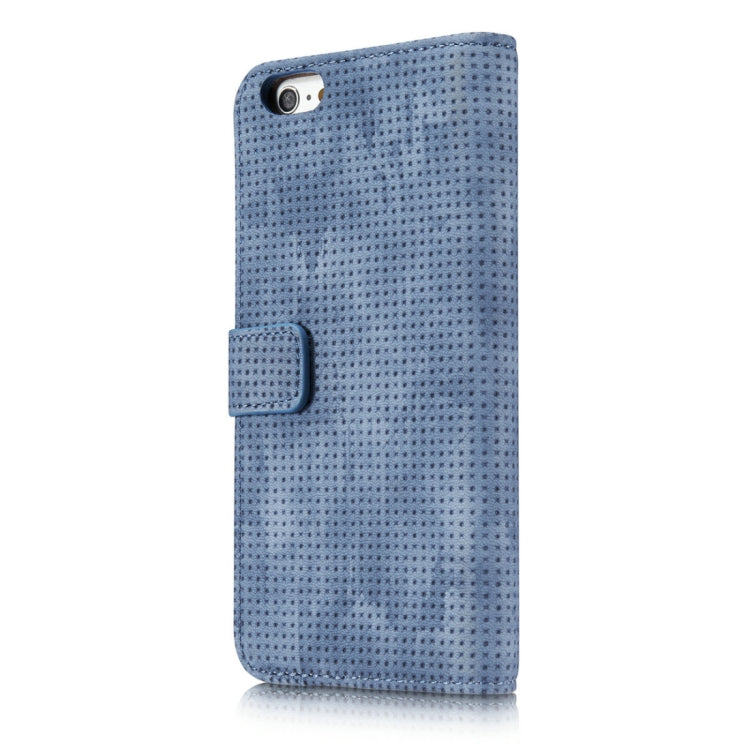 For iPhone 6 Plus & 6s Plus Retro Style Mesh Breathable Horizontal Flip Leather Case with Card Slot & Holder & Wallet