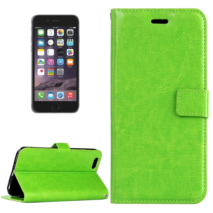 For iPhone 6 Plus & 6s Plus Crazy Horse Texture Horizontal Flip Leather Case with Magnetic Buckle & Holder & Card Slots & Wallet & Photo Frame