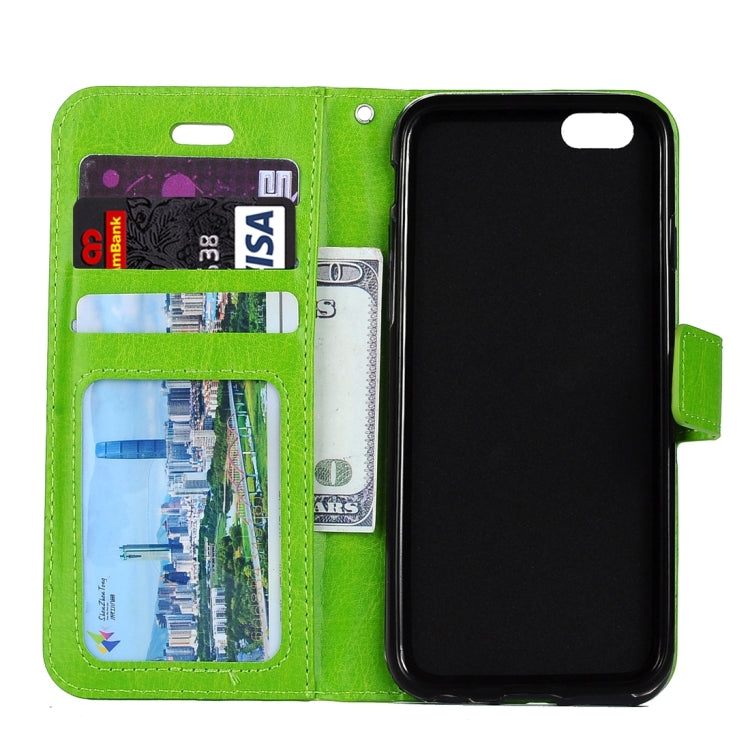 For iPhone 6 Plus & 6s Plus Crazy Horse Texture Horizontal Flip Leather Case with Magnetic Buckle & Holder & Card Slots & Wallet & Photo Frame