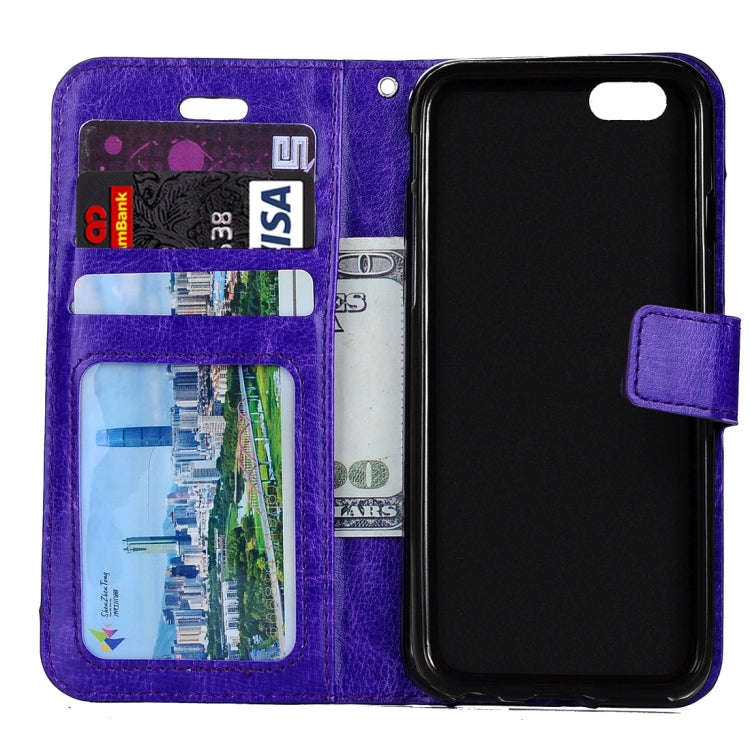 For iPhone 6 Plus & 6s Plus Crazy Horse Texture Horizontal Flip Leather Case with Magnetic Buckle & Holder & Card Slots & Wallet & Photo Frame