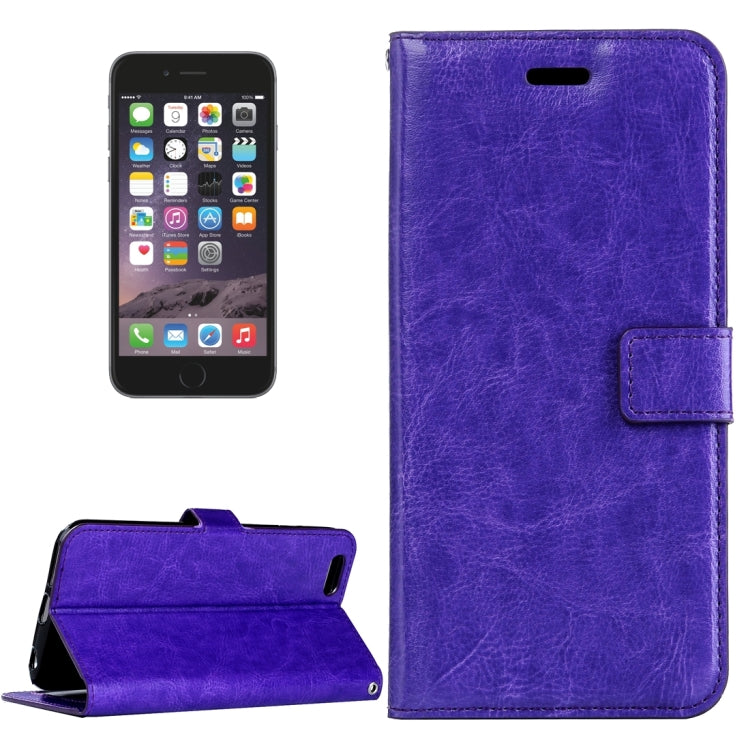 For iPhone 6 Plus & 6s Plus Crazy Horse Texture Horizontal Flip Leather Case with Magnetic Buckle & Holder & Card Slots & Wallet & Photo Frame