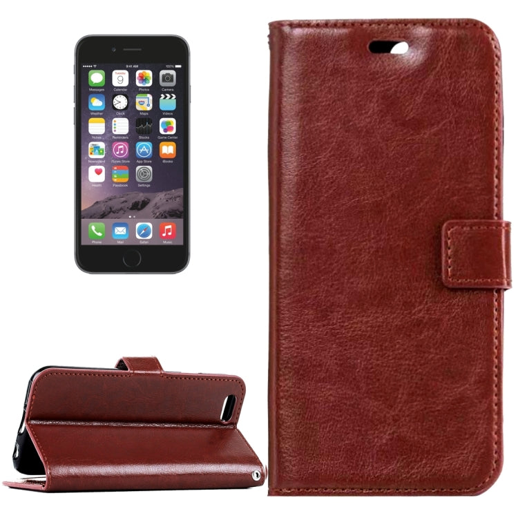 For iPhone 6 Plus & 6s Plus Crazy Horse Texture Horizontal Flip Leather Case with Magnetic Buckle & Holder & Card Slots & Wallet & Photo Frame