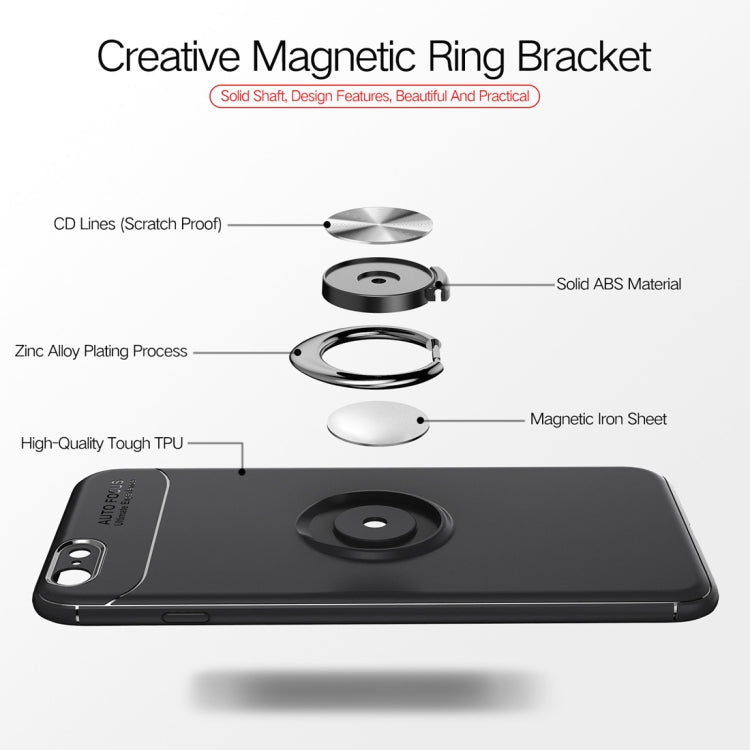 Metal Ring Holder 360 Degree Rotating TPU Case for iPhone 6 Plus & 6s Plus