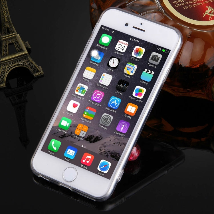 For iPhone 6 Plus & 6s Plus Bowknot Chain Pendant Electroplating Mirror TPU Protective Case(Rose Gold)