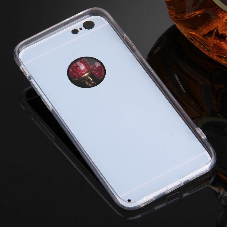 For iPhone 6 Plus & 6s Plus Bowknot Chain Pendant Electroplating Mirror TPU Protective Case(Rose Gold)