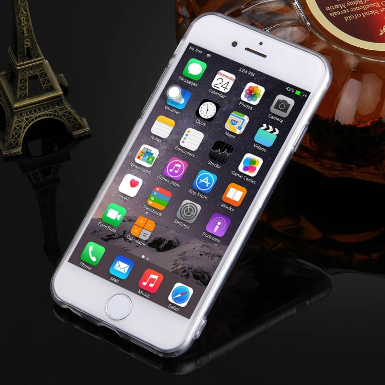 For iPhone 6 Plus & 6s Plus Flower Chain Pendant Electroplating Mirror TPU Protective Case(Gold)