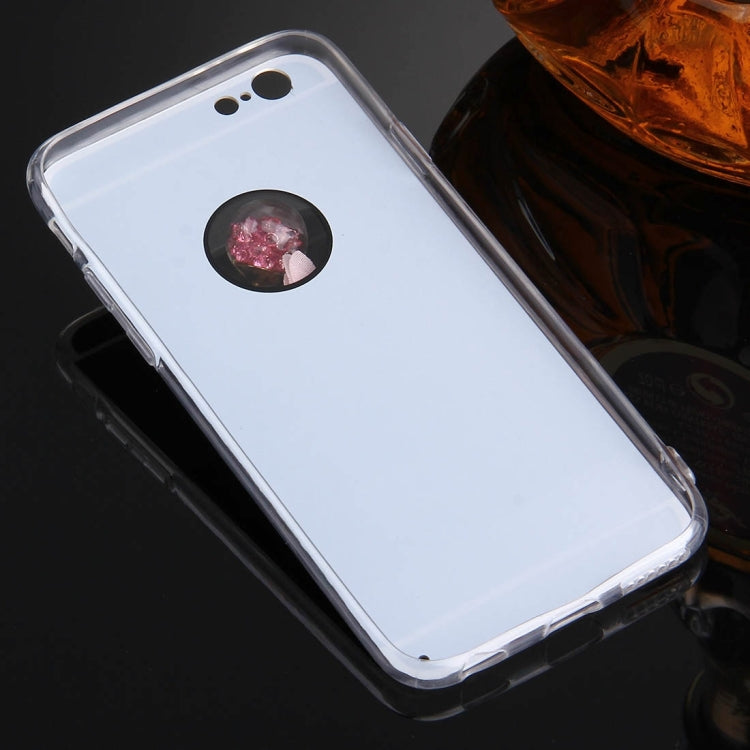 For iPhone 6 Plus & 6s Plus Flower Chain Pendant Electroplating Mirror TPU Protective Case(Gold)