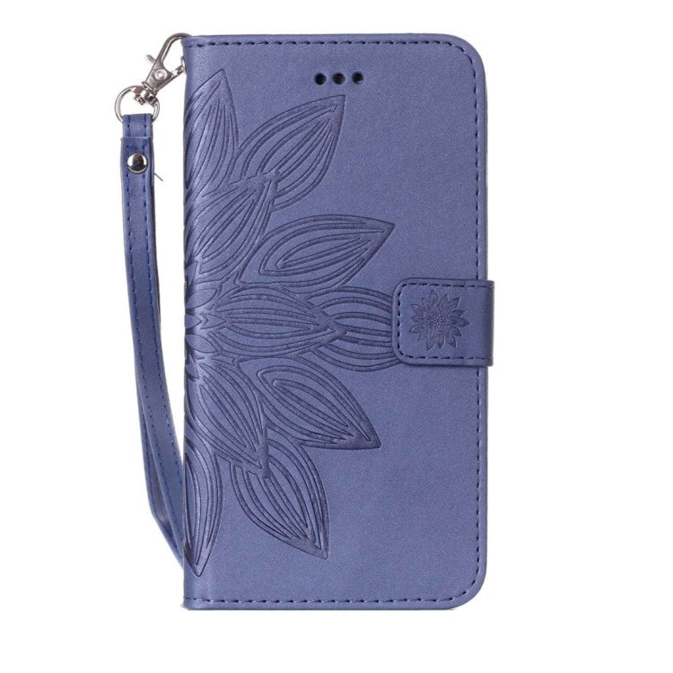 For iPhone 6 Plus & 6s Plus Crazy Horse Texture Half Flower Printing Horizontal Flip Leather Case with Holder & Card Slots & Wallet & Lanyard
