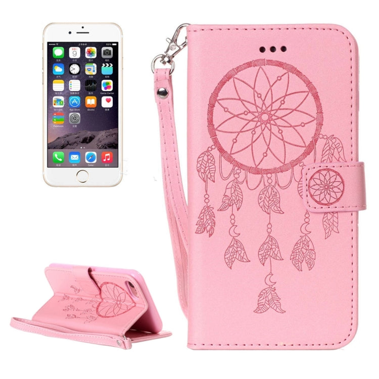For iPhone 6 Plus & 6s Plus Crazy Horse Texture Dream Catcher Printing Horizontal Flip Leather Case with Holder & Card Slots & Wallet & Lanyard