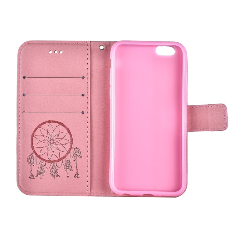 For iPhone 6 Plus & 6s Plus Crazy Horse Texture Dream Catcher Printing Horizontal Flip Leather Case with Holder & Card Slots & Wallet & Lanyard