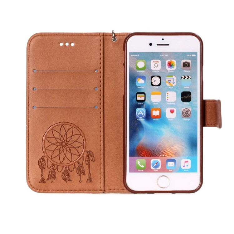 For iPhone 6 Plus & 6s Plus Crazy Horse Texture Dream Catcher Printing Horizontal Flip Leather Case with Holder & Card Slots & Wallet & Lanyard